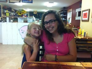 After all of my trips and adventures, summer was quickly coming to an end and I had to say goodbye to everyone. This is just one of the pictures, that's my littlest cousin Chloe after a dinner out with her and my aunt. I really am learning to appreciate my family.