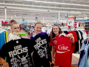 We found some shirts to wear today for flag day. Mine's Captain America but I took the picture so it didn't make the cut.